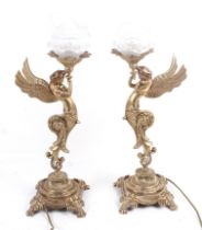 A pair of 20th century table lamps.