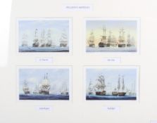 Four GWG Hunt limited edition prints, 'Nelson's Battles'. Comprising 'St.