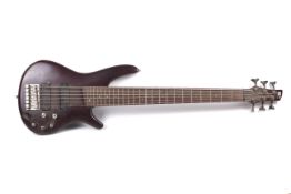 An Ibanez Soundgear six-string electric bass guitar. SR506, S/N C06022911. Made in Korea.