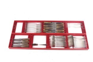 A collection of Continental plated flatware.