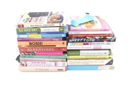 A collection of contemporary cooking books.