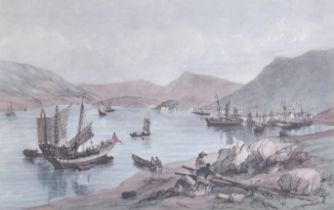 A set of four reproduction coloured lithographs depicting China. All after artists such as M.