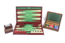 An assortment of vintage games and equipment.