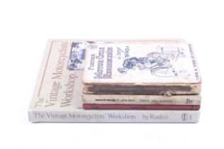A collection of four assorted vintage motorcycling related books.