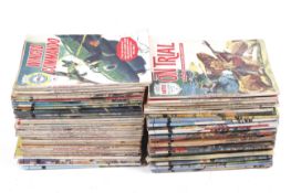 A collection of sixty five military comics. Including Commando, mostly from the 1970s.