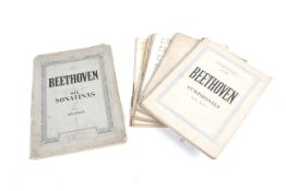 A collection of Beethoven sheet music. Including Symphonies Book II. No.