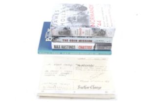 Three signed copies of books on WWII.