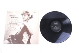 Yehudi Menuhin signed LP vinyl record.