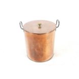 A Victorian large copper coal bucket.