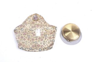 A mid-century Godards purse and a powder compact.