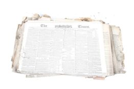A collection of late 19th century newspapers including The Times, etc.