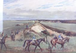 Lionel Edwards (British, 1878-1966), signed print, 'The Ditch, Newmarket'.