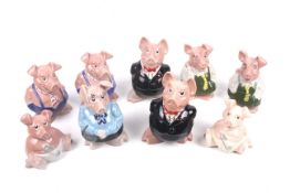 Nine Wade Natwest piggy banks. All pigs with the original stoppers, Max.
