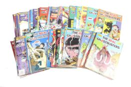 A collection of The Real Ghostbusters comic books.