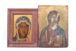Two icon paintings.