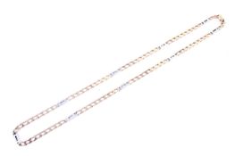 A vintage Italian 9ct bi-colour gold filed-curb necklace.