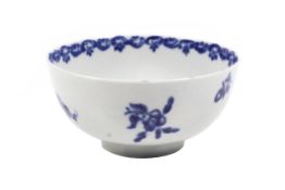 A late 18th century Royal Worcester blue and white bowl.