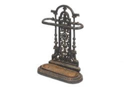 An early/mid-20 th century Coalbrookedale style cast iron stick stand.