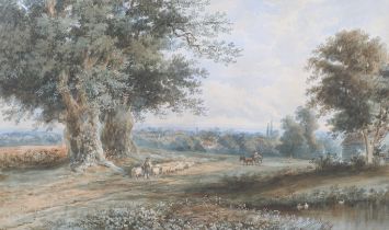 Late 19th century, English school, watercolour, 'Nr Bexley Kent'.