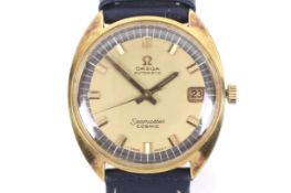 Omega, Seamaster Cosmic, a gentleman's gold-filled tonneau-shaped automatic wrist watch,