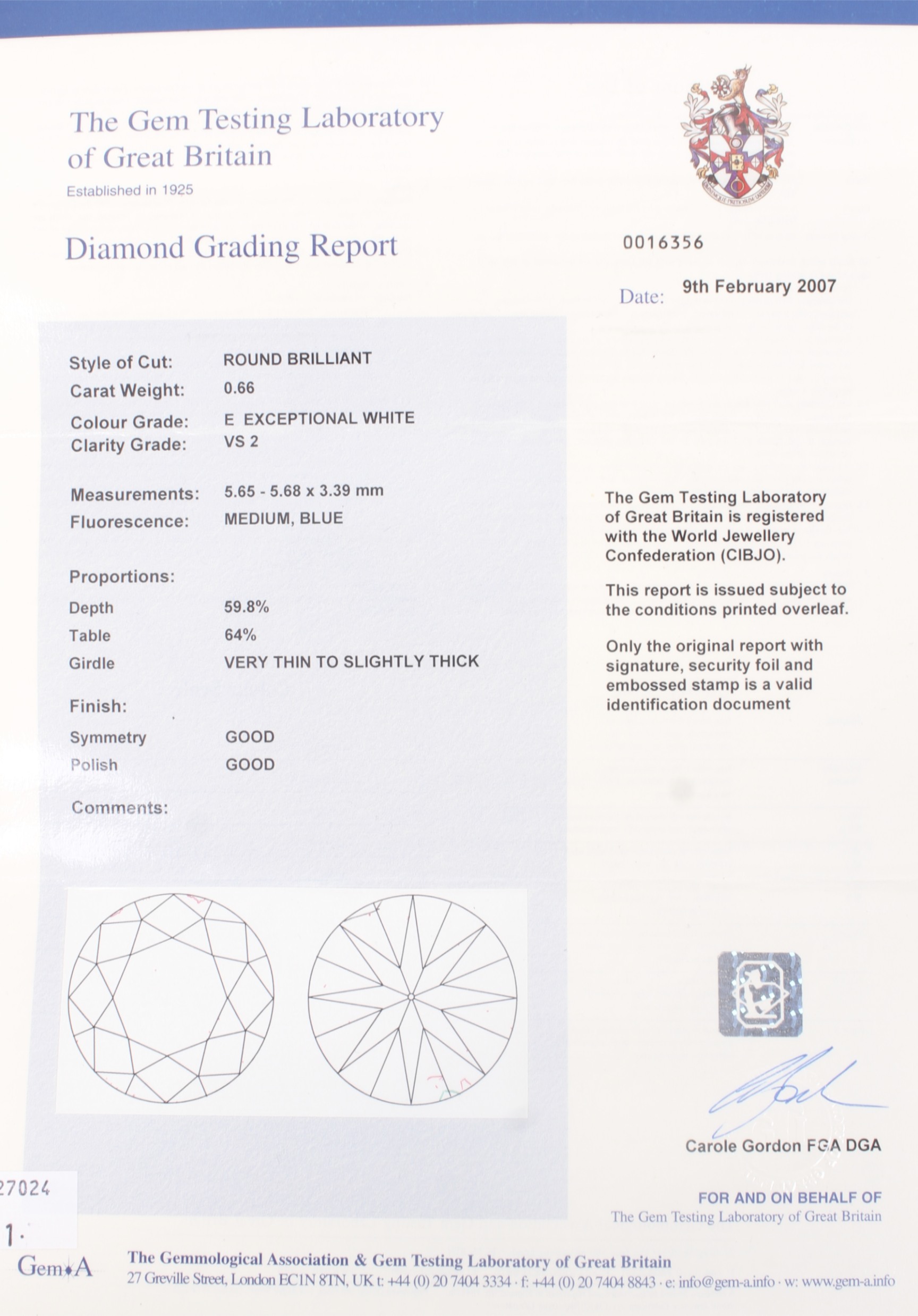 A modern platinum and diamond hexagonal cluster ring, circa 2007. - Image 6 of 12