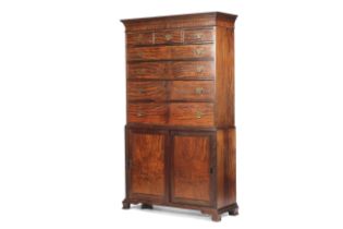 Matching lot 371: A Maple & Co mahogany chest on shoe cupboard.