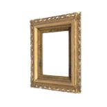 An early 20th century gilt framed wall mirror.