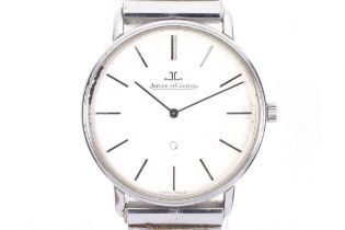 Jaeger-Le Coultre, Quartz, a mid-size stainless steel round wrist watch. Ref 3100.014.
