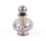 A small glass scent bottle. Marked 'JBD' Jenny Blair Design.