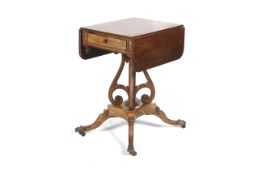 A Regency mahogany work/sewing table.