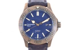 Christopher Ward, Trident Pro 600, a gentleman's bronze cased automatic round wrist watch.