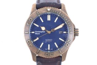 Christopher Ward, Trident Pro 600, a gentleman's bronze cased automatic round wrist watch.