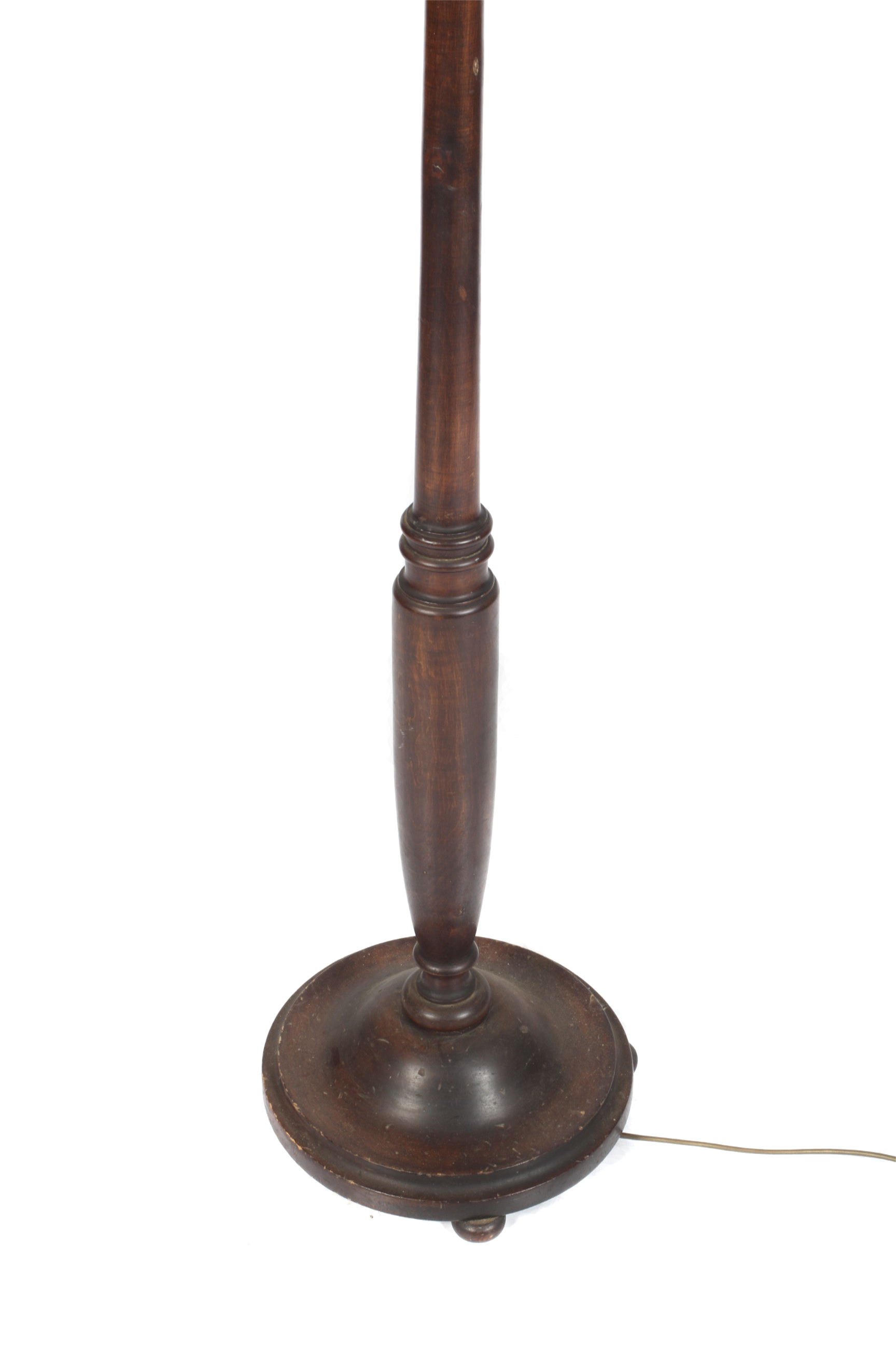 A circa 1950s mahogany stained beech standard lamp. - Image 2 of 2