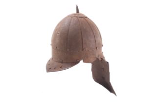 A 17th century or later Polish zischagge cavalry helmet.
