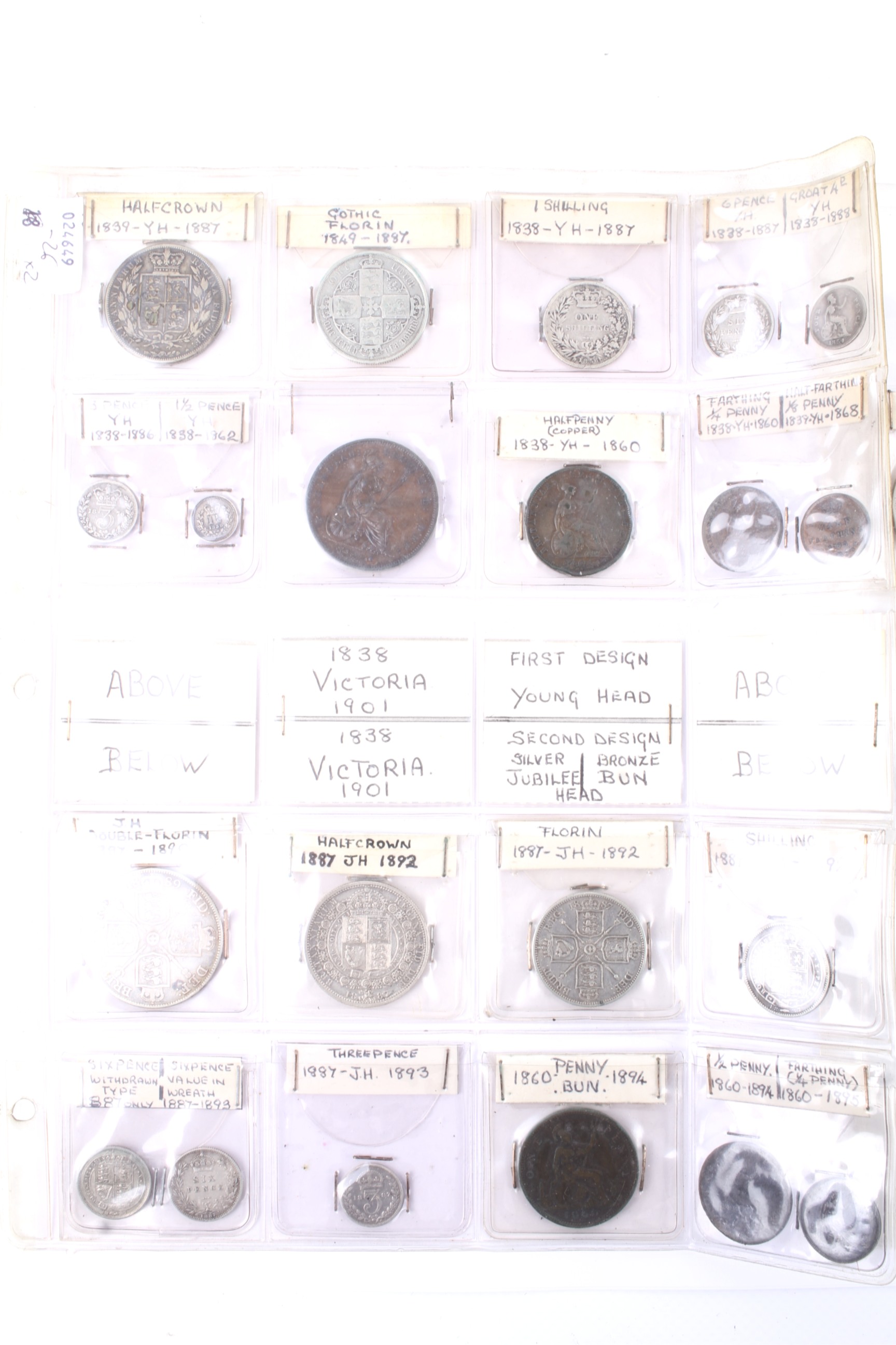 A collection of assorted Victorian coins. Including crowns to half farthings. (31). - Image 2 of 6