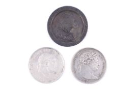 Three 18th and 19th century coins.