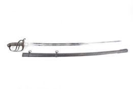 A Victorian Madras artillery sword and scabbard by Andrews, Pall Mall.