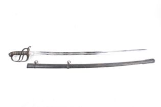 A Victorian Madras artillery sword and scabbard by Andrews, Pall Mall.