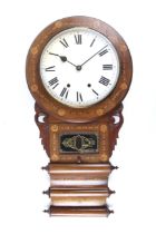 A late 19th/early 20th century Anglo-American style drop dial wall clock.