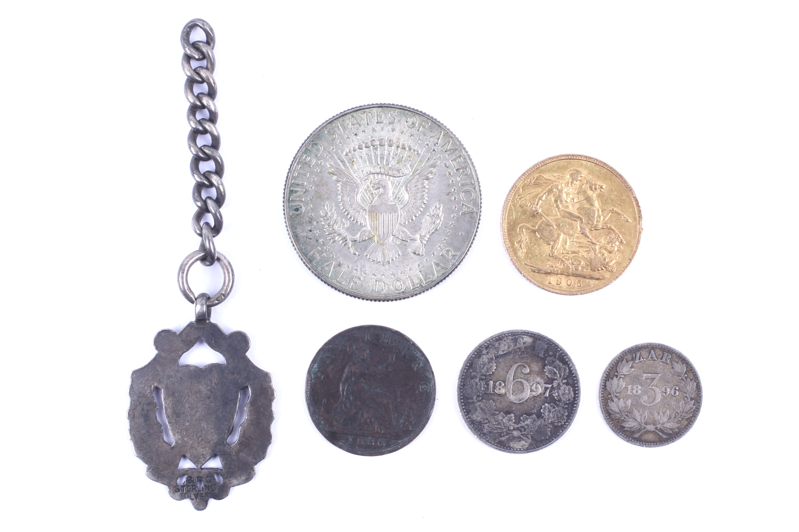 A small group of 19th century and later coins. - Image 2 of 2