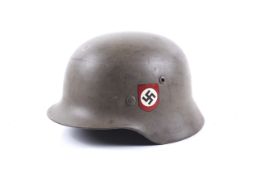 A German WWII or later SE68 double decal helmet.