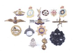 A small collection of military badges.