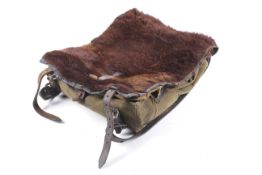 A WWII German army animal skin Walsrode rucksack.