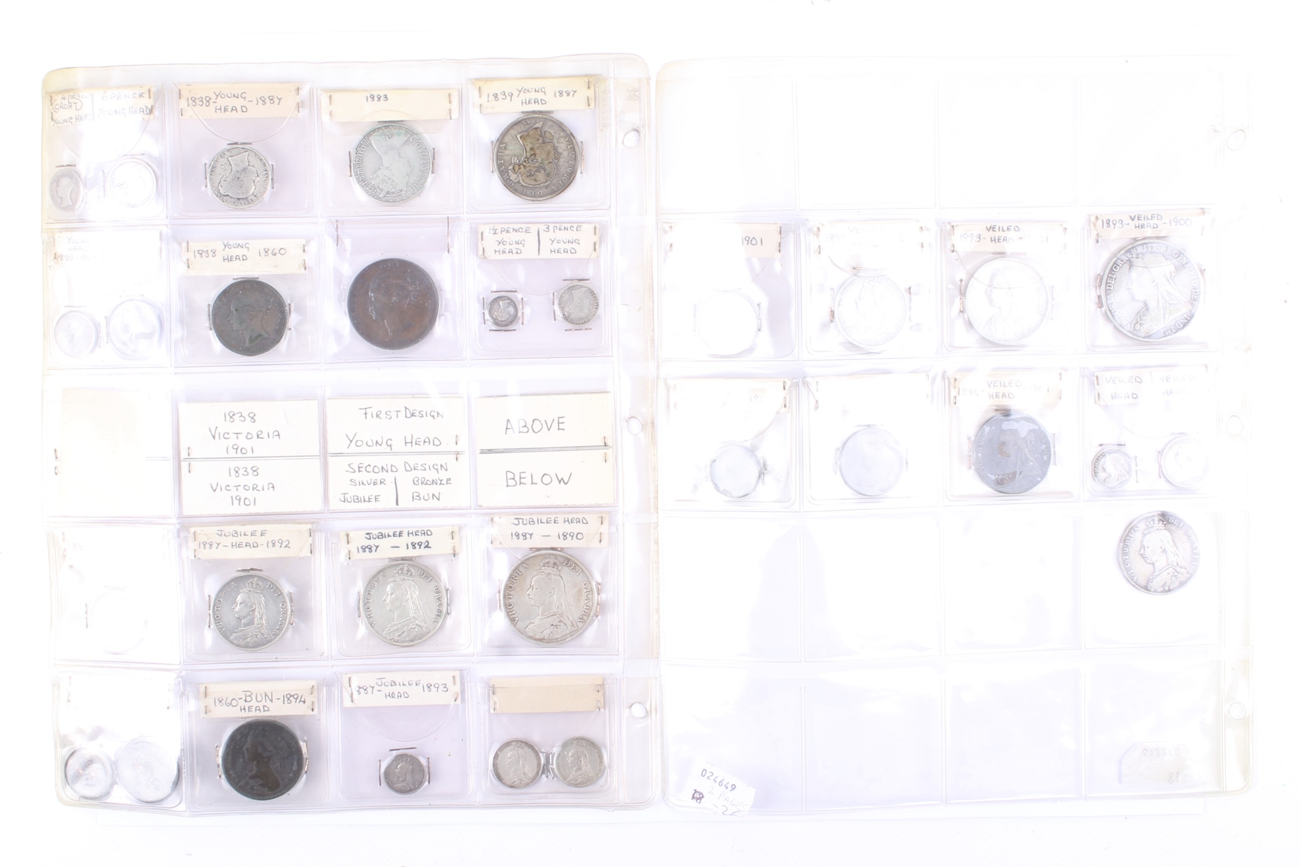 A collection of assorted Victorian coins. Including crowns to half farthings. (31). - Image 4 of 6