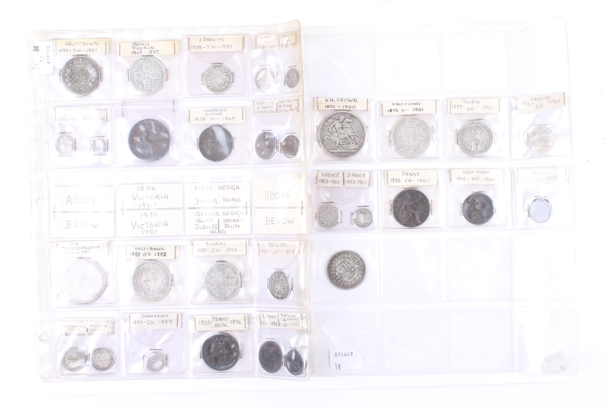 A collection of assorted Victorian coins. Including crowns to half farthings. (31).