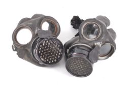 Two WWII British army/home front ARP civilian duty gas masks Condition Report: The