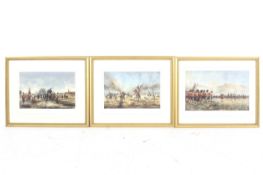 Three signed, limited edition prints of military scenes by David Cartwright.