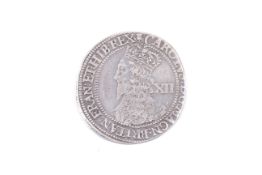 A hammered Charles I, Scotland, 12 shilling coin.