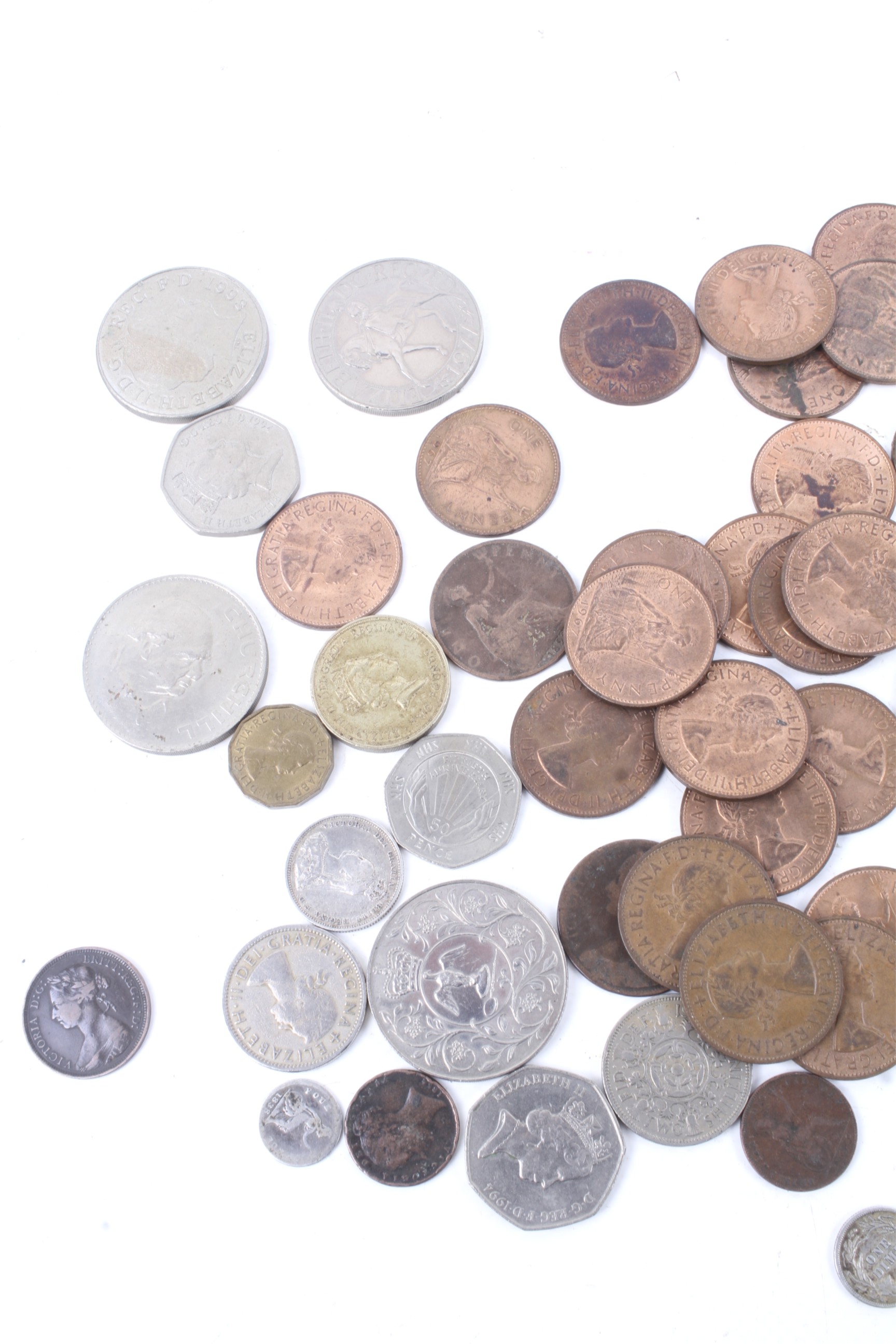 A group of English and American coins. - Image 2 of 3