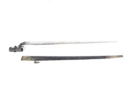 A late 19th century Martini Henry pattern 1876 bayonet.
